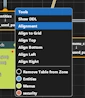 Productivity tools for aligning tables in database design